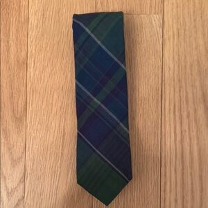 Plaid Green and Blue Men's Tie